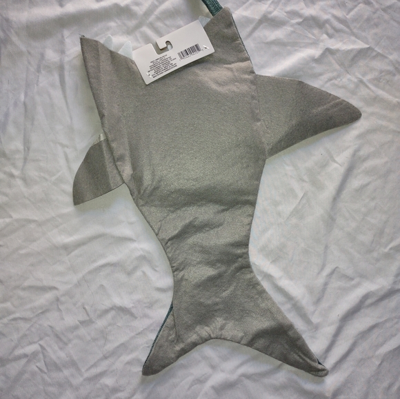 Shark Stocking Fishing Novelty Christmas Holiday Festive Coastal Ocean Gift - Picture 3 of 10